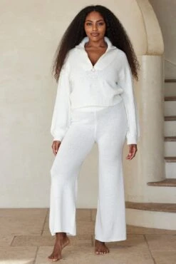 Lisbon Quarter Zip Sweater - White -Sunny Tide Shop 0 50921f86 d4e3 4b5d b6cd 5177f1eeeed4