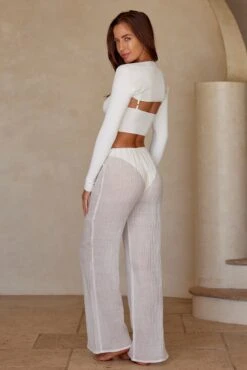 Silver Lake Knitwear Bolero - White Rib -Sunny Tide Shop 0 78bae4af d021 4084 944e 44db92c89074