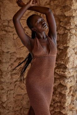 Catania Dress - Bronze Lurex Lace Crochet -Sunny Tide Shop 0 7da15a63 4be5 49b0 a5b8 df48e1e6ff0c