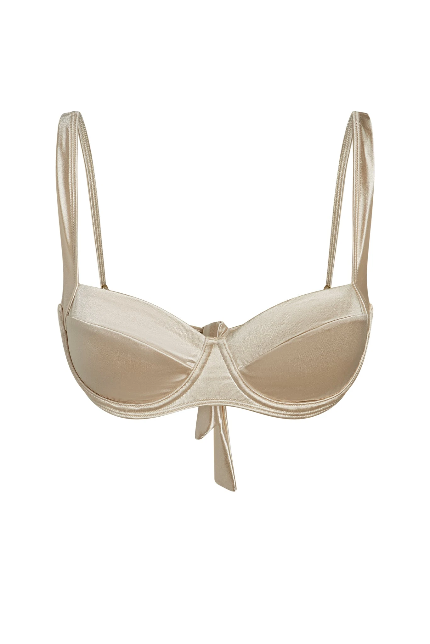 Sorrento Top - Champagne Shiny Jersey 1 Sorrento Top - Champagne Shiny Jersey