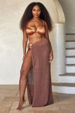 Palermo Skirt - Bronze Lurex Lace Crochet -Sunny Tide Shop 1 6b4709d6 7b02 4ee7 84cf 32051664049f