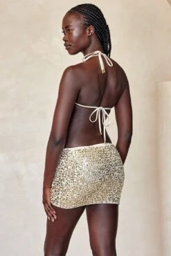 Cartagena Skirt - Champagne Sequin -Sunny Tide Shop 1 7d97a8da 038b 409c a55d a510854f95db