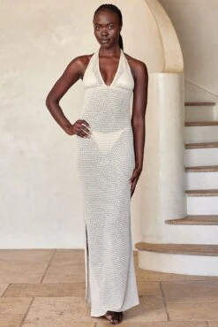 Catania Dress - Champagne Lurex Lace Crochet -Sunny Tide Shop 1 ac0cd2d8 2093 4413 9223 ed542f33edf7