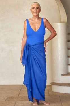 St. Tropez Sarong - Cobalt Crinkle Linen 13 St. Tropez Sarong - Cobalt Crinkle Linen -Sunny Tide Shop 1 d0e1d6cd 2cf9 4fc6 869c 6a701e9abab1