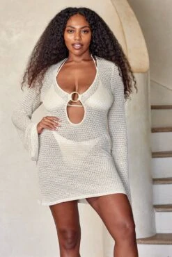 Montego Mini Dress - Champagne Lurex Lace Crochet -Sunny Tide Shop 1 d349293d 8655 424a 85ec 1d961642300f