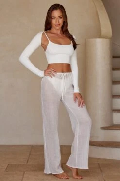 Beverly Hills Knitwear Top - White Rib -Sunny Tide Shop 1 e2ce5ba4 ca43 48cf 9afd 1a7c288f564f