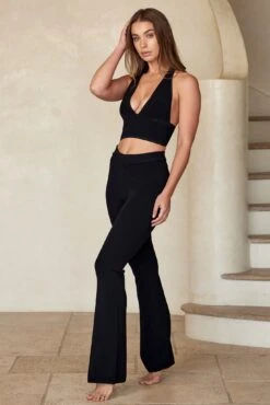 Laurel Canyon Knitwear Top - Black Rib -Sunny Tide Shop 3 533bb932 8c14 4da2 981b c9dab5518649