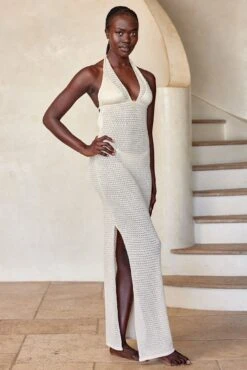 Catania Dress - Champagne Lurex Lace Crochet -Sunny Tide Shop 3 7ed2bd58 9c42 4d96 971c b4b32c40c2cb