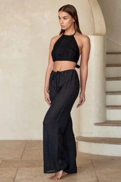 Belize Pant - Black Crinkle Linen 17 Belize Pant - Black Crinkle Linen -Sunny Tide Shop 3 e3e94e6c fc46 4a81 91c8 ef34f513e7e9