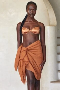 St. Tropez Sarong - Bronze Crinkle Linen -Sunny Tide Shop 4 9ae36859 fd7a 4fb1 88de e281b533bd02