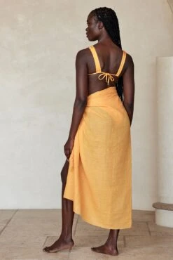 St. Tropez Sarong - Clementine Crinkle Linen -Sunny Tide Shop 5 30d7c5d7 b74b 475f a8f7 dfcdba73bc46