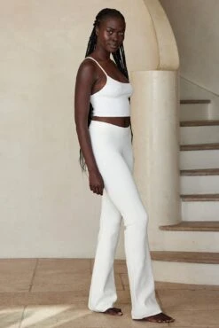 Beverly Hills Knitwear Top - White Rib -Sunny Tide Shop 6 d15d0e05 69f1 44f8 a106 145f7478de14