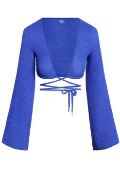 Azores Top - Cobalt Crinkle