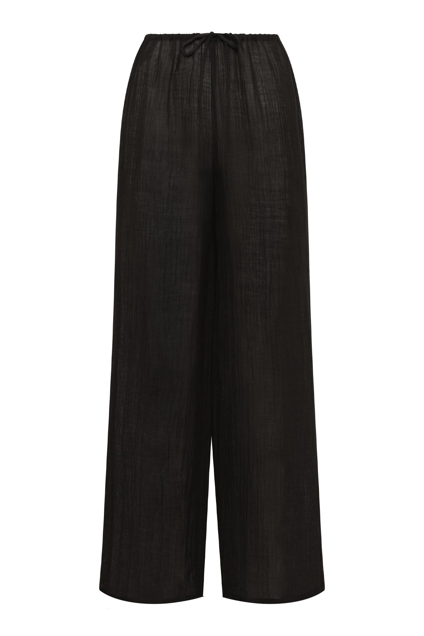 Belize Pant - Black Crinkle Linen 1 Belize Pant - Black Crinkle Linen