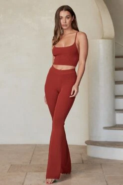 Beverly Hills Knitwear Top - Copper Rib -Sunny Tide Shop Beverly Hills Knitwear Top 1