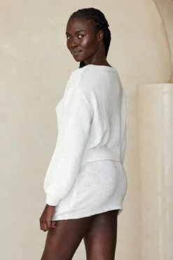 Brampton Island Sweater - White -Sunny Tide Shop Brampton Island Sweater White 2