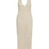Catania Dress - Champagne Lurex Lace Crochet