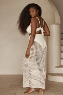 Cape May Skirt - Ivory Crochet -Sunny Tide Shop Cape May Skirt Ivory Crochet 2