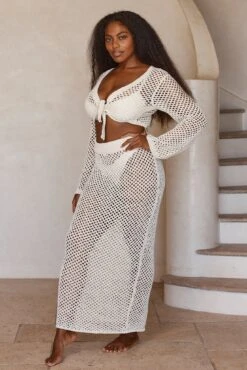 Cape May Skirt - Ivory Crochet -Sunny Tide Shop Cape May Skirt Ivory Crochet 6