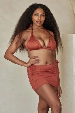 Cayman Skirt - Copper Wide Rib -Sunny Tide Shop Cayman Skirt Copper Wide Rib 5