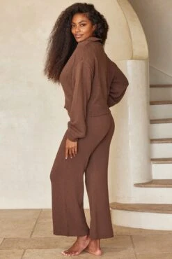 Lisbon Quarter Zip Sweater - Coco -Sunny Tide Shop HAMC3 44aed122 48de 4a88 9ab9 ecda98e5fe87