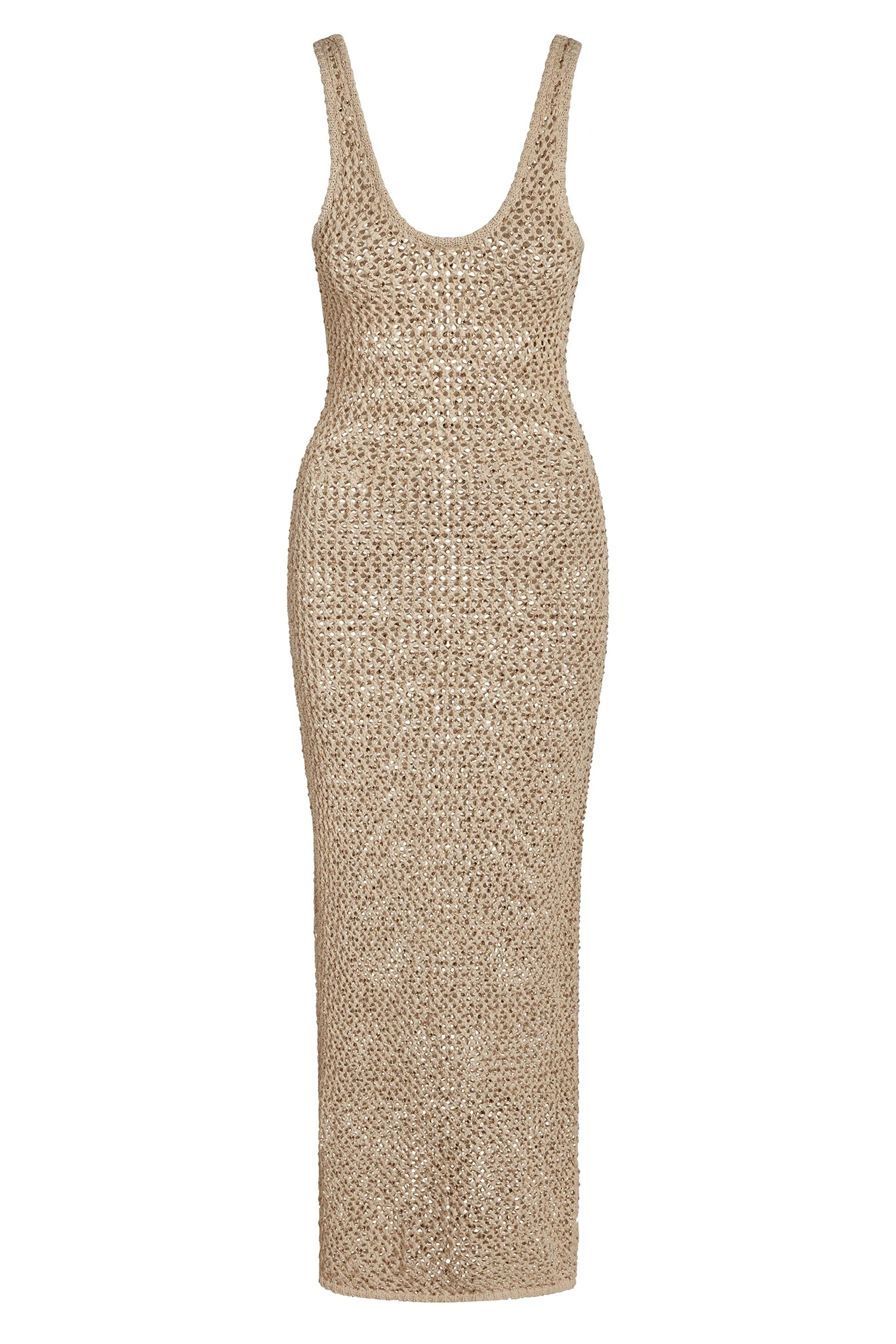Hamptons Dress - Champagne Diamond Crochet 1 Hamptons Dress - Champagne Diamond Crochet