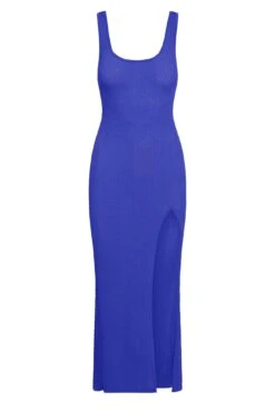 Honolulu Dress - Cobalt Hatch Jacquard