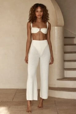 Hamilton Island Pant - White -Sunny Tide Shop Hamilton Island Pant White 1