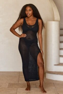 Honolulu Dress - Black 8 Honolulu Dress - Black -Sunny Tide Shop Honolulu Dress Black 1 1