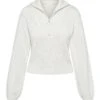 Lisbon Quarter Zip Sweater - White