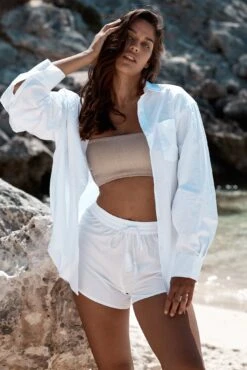 La Jolla Short - White -Sunny Tide Shop LaJollaShort