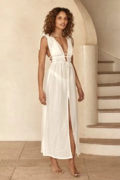 Mallorca Dress - Ivory -Sunny Tide Shop Mallorca Dress Ivory 1