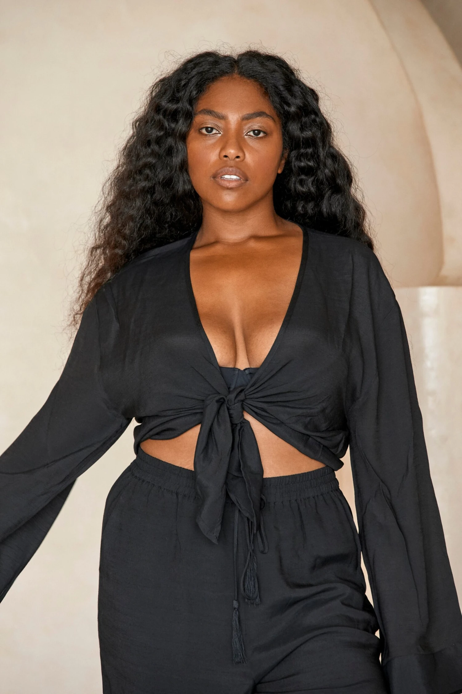 Tahiti Tie Top - Black 3 Tahiti Tie Top - Black - Image 3