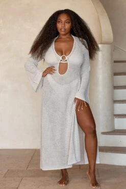 Montego Dress - Pearl Shimmer -Sunny Tide Shop Montego Dress Pearl Shimmer 5