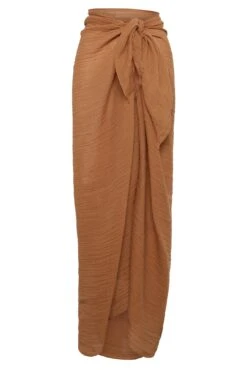 St. Tropez Sarong - Bronze Crinkle Linen
