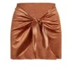 St. Barth's Skirt - Bronze Shiny Jersey