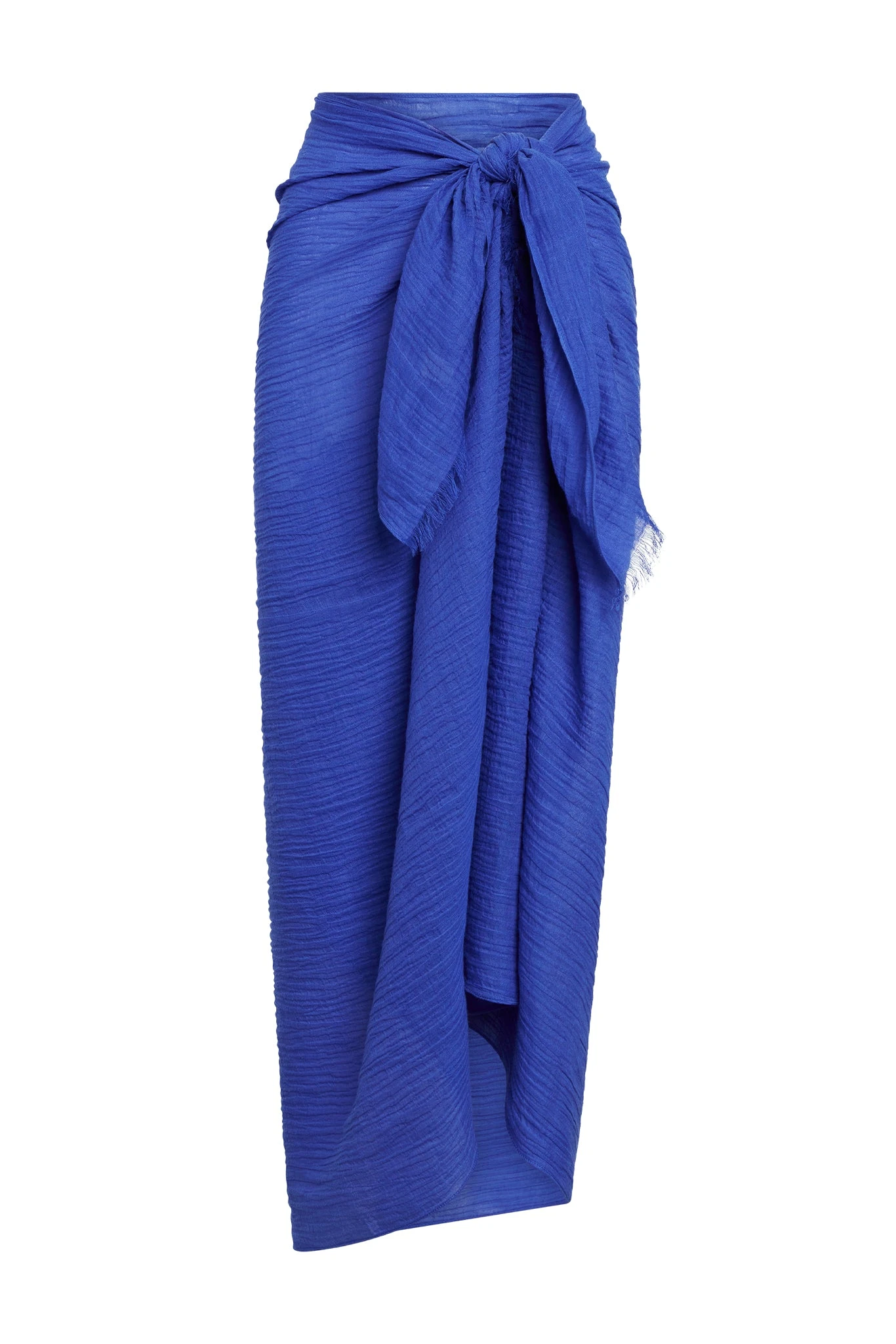 St. Tropez Sarong - Cobalt Crinkle Linen 1 St. Tropez Sarong - Cobalt Crinkle Linen