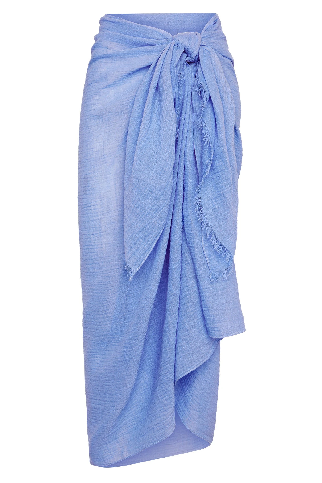 St. Tropez Sarong - Pool Crinkle Linen 1 St. Tropez Sarong - Pool Crinkle Linen