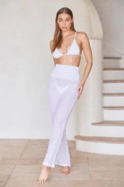 San Andres Pant - White Crinkle Linen 7 San Andres Pant - White Crinkle Linen -Sunny Tide Shop San Andres Pant White Crinkle Linen 2