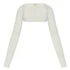 Silver Lake Knitwear Bolero - White Rib