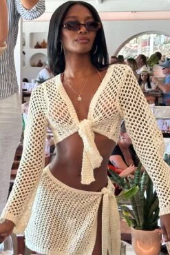 Santa Marta Sarong - Ivory Petit Crochet 19 Santa Marta Sarong - Ivory Petit Crochet -Sunny Tide Shop inf1